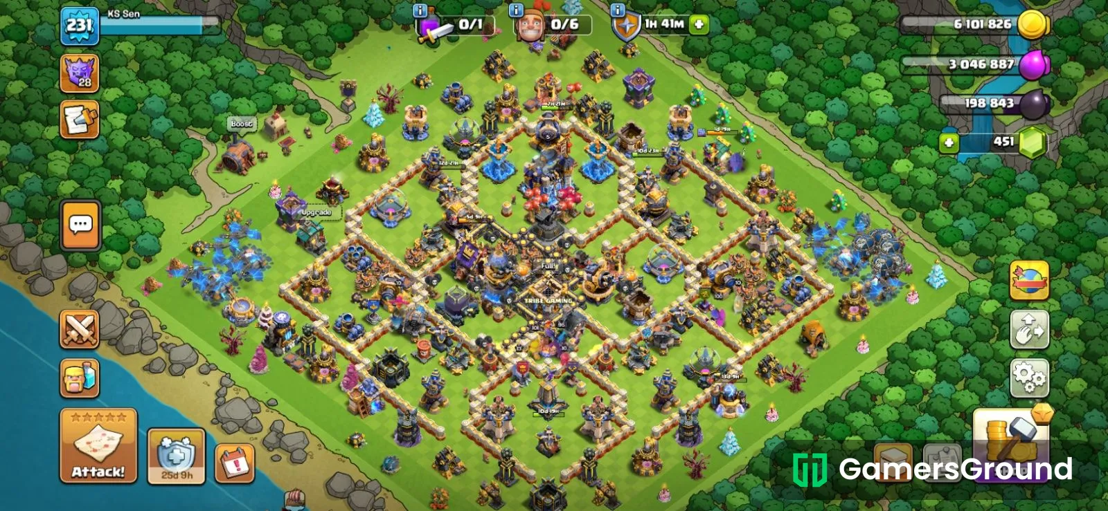 TH18 SEMI-MAXED | BK101/AQ100/MP95/GW71/RC55/DD16 HEROES | 💎 451