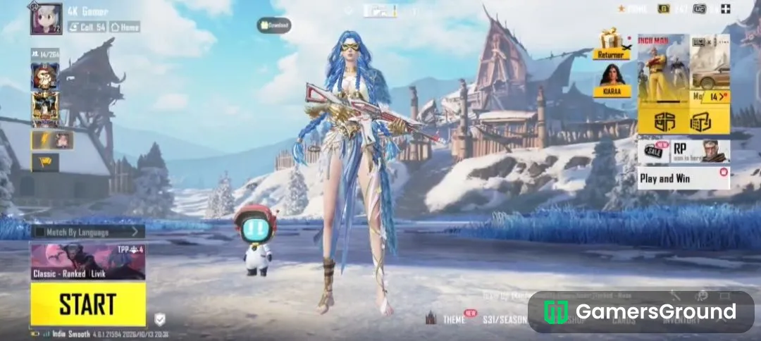 BGMI ACCOUNT NEW X SUIT PLUS M4 GLACIER AND AKM COMBO💝
