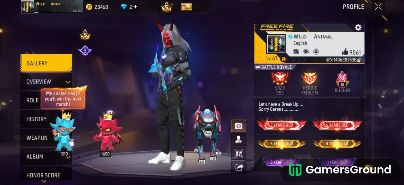 Account selling for 3,500$ rupees.