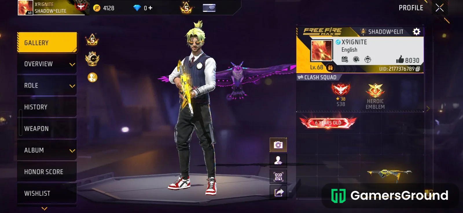 🔥 Free Fire OG 6 Year Old Account | Rare Items | Evo Guns | Level 69