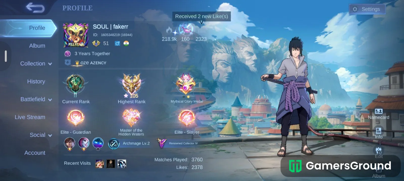 Myticial Immortal 105 stars account