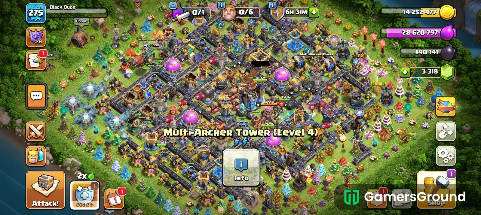Coc th18 max ,