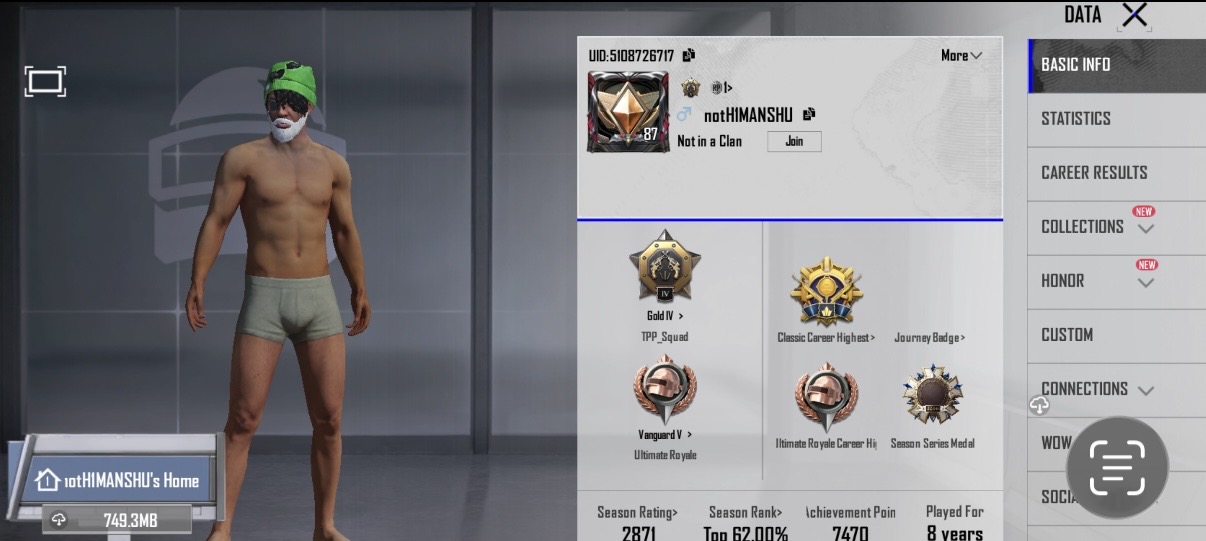 Level 87 account of season 2