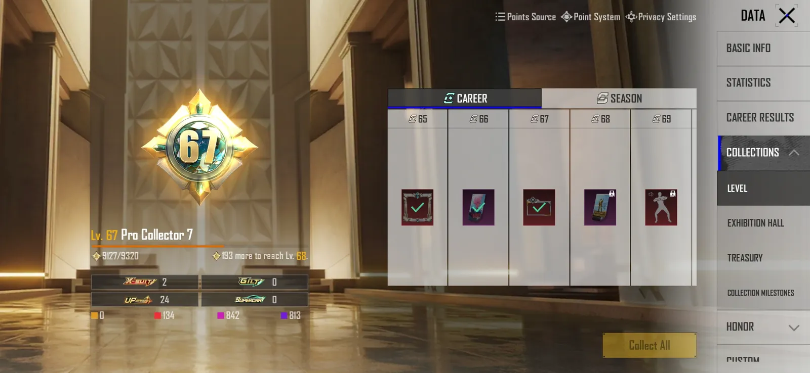 67 collection lvl
