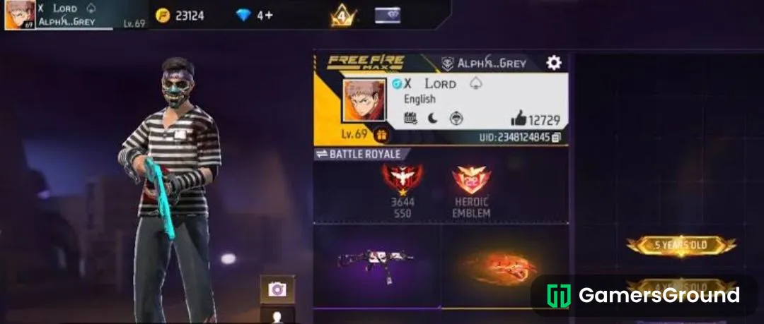 4level prime id with most rare gun skin