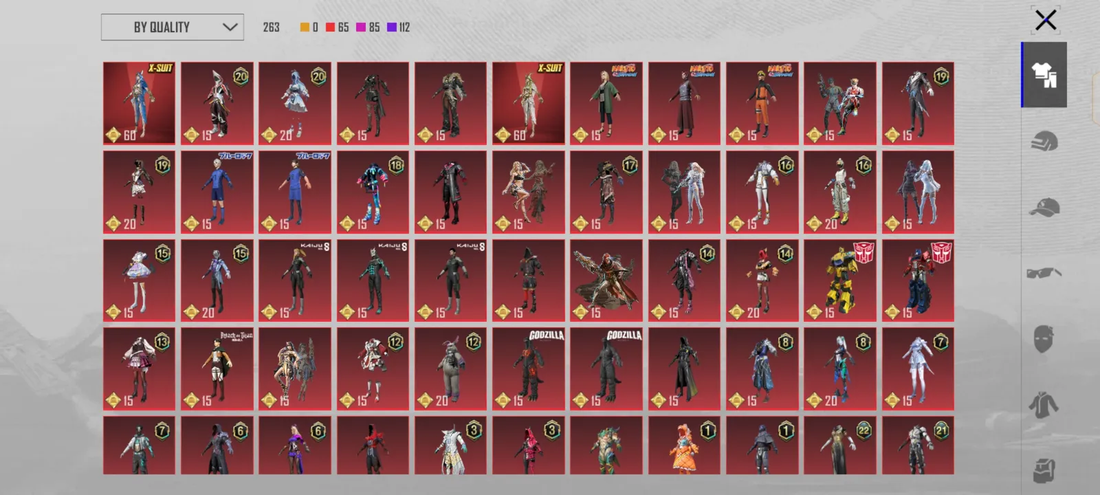 70 level BGMI account