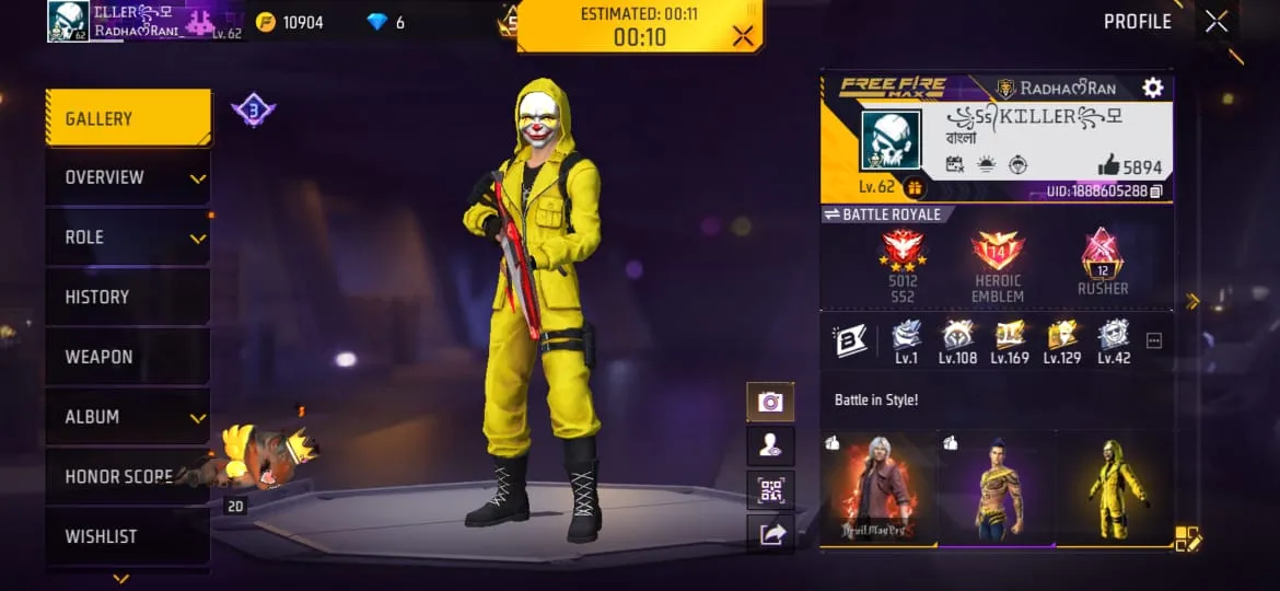 Yellow criminal 6 year old id
