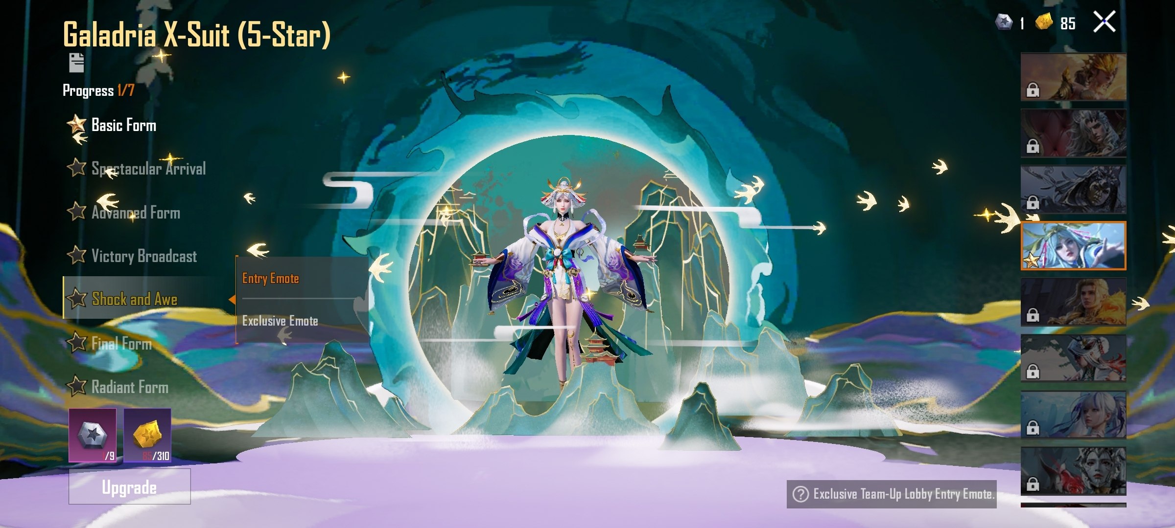 74 LVL Account With M4 Glacier LVL 5 And Galadria X Suit