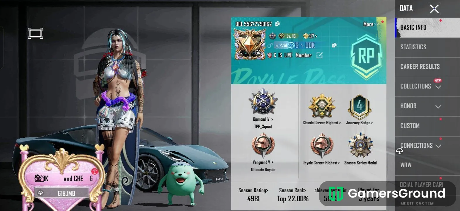 BGMI High-End Account | 4 X-Suits | Gilt Set 1 | Dodge & Lotus | 90 Mythic Fashion