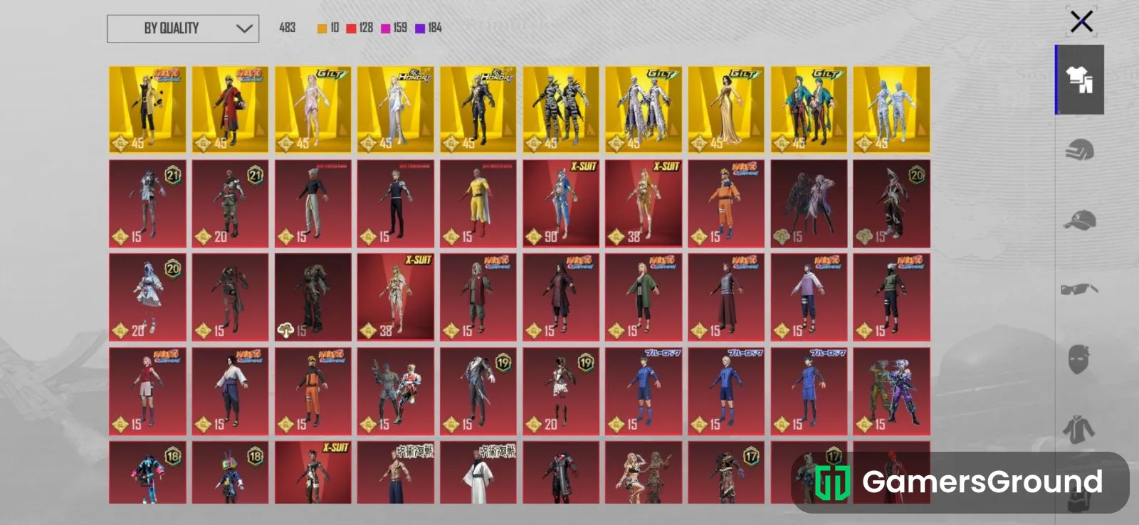 Acc level 84 collection lvl 74 Conqueror account 10+ultimate sets glacier max gunlab 54 upgrade ables 6 xsuits