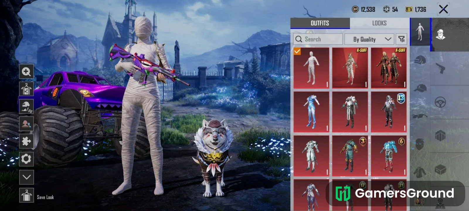 1xsut and bundles gun skin car skin medical bundles mythical skin and 2x suit suit
