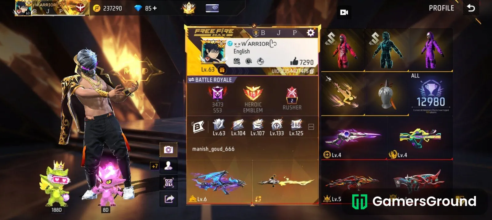 Prime level 8 almost all evo guns and bundles