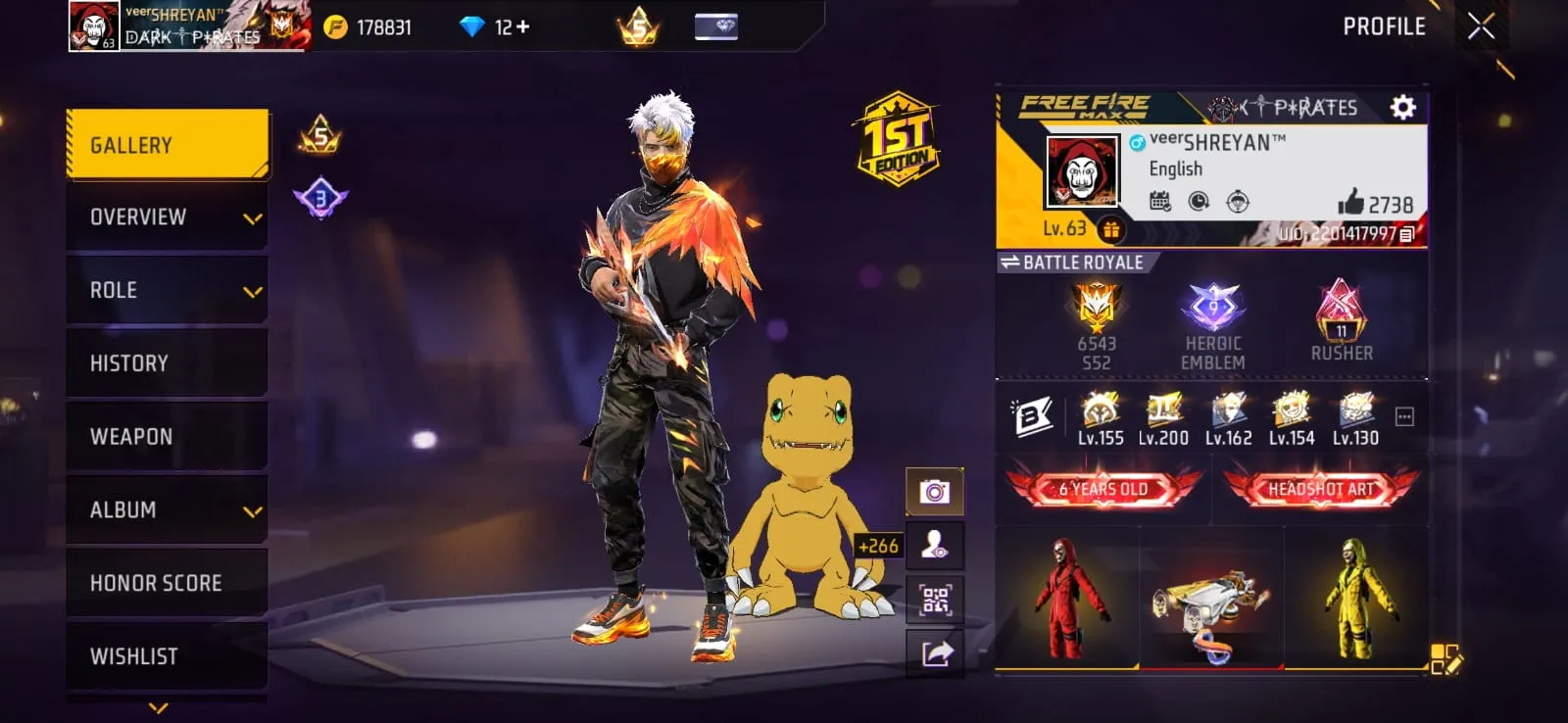 FREE FIRE OLD IS GOLD ID