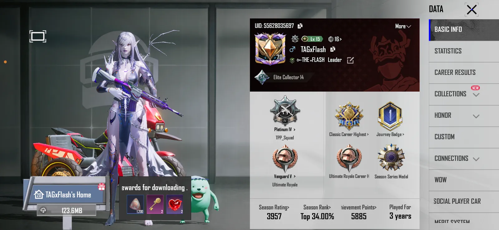 🔥PREMIUM BGMI ACCOUNT FOR SALE🔥[ID LEVEL 70] [COLLECTION LEVEL 55]