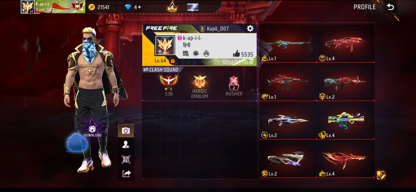 64 id level 9 evo 1 cobra 4 level  rare bundles