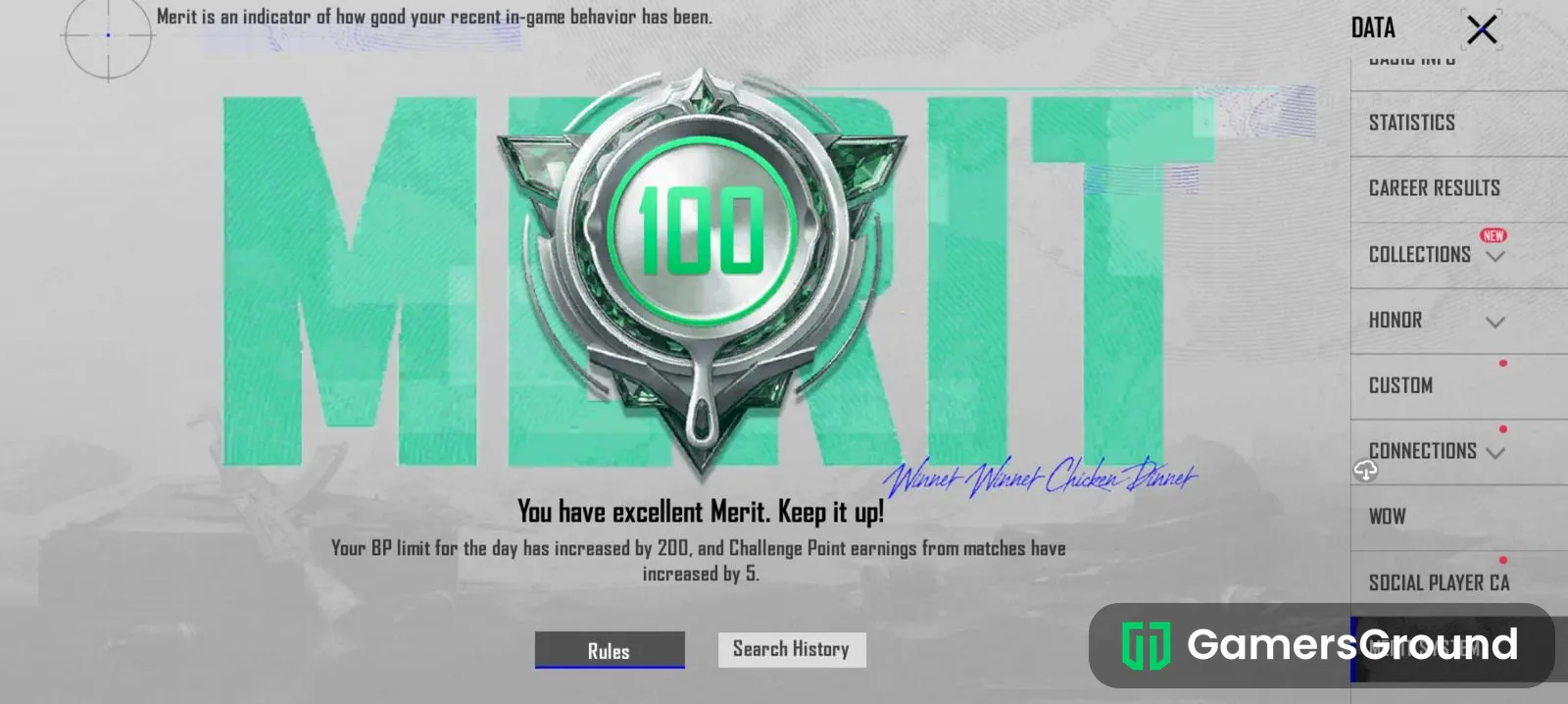 High level account With 100 merit and some rare skins