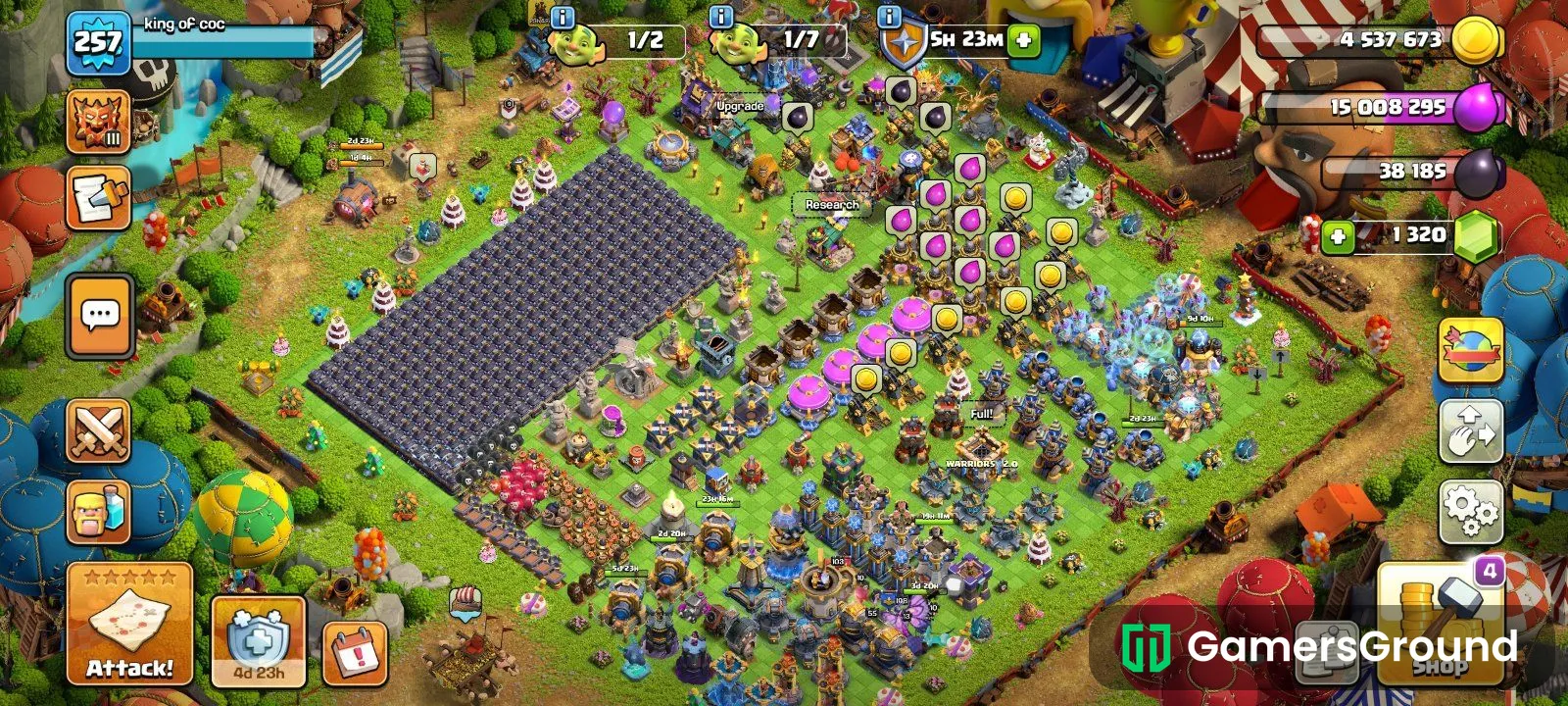 King of coc 99% max Th18 2014 Account with.