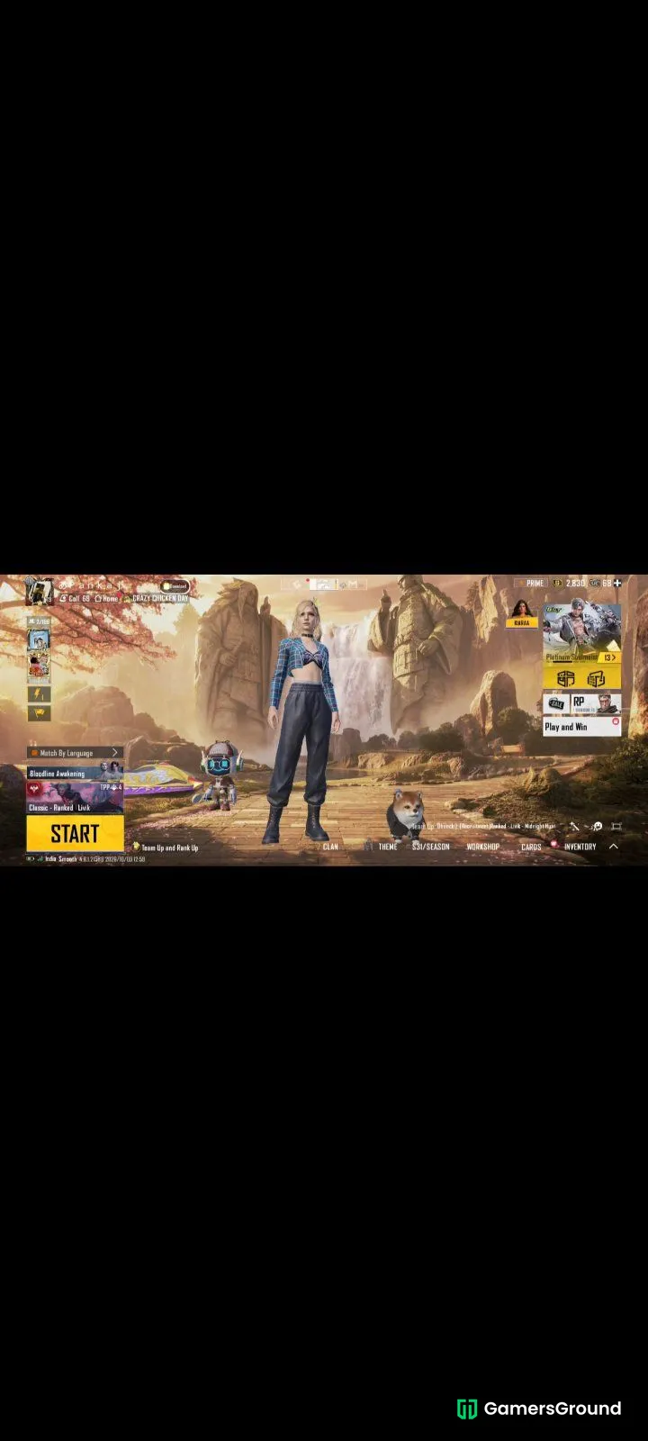 BGMI Account with 2 Level 2 X Suits and M416 Glacier