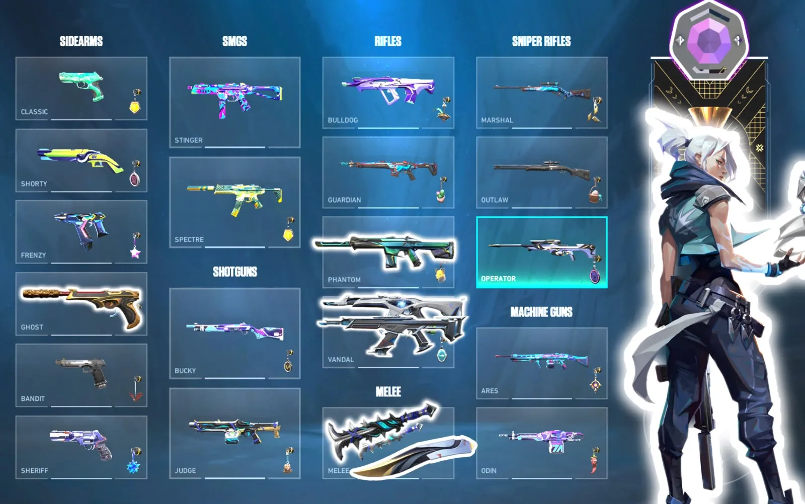 Kuronami vandal , Ion vandal , Prime phantom , Valiant hero ghost , 2 battlepass and DIAMOND RANK