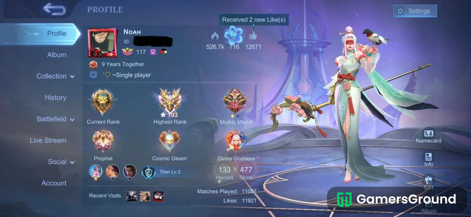 Immortal 103 stars