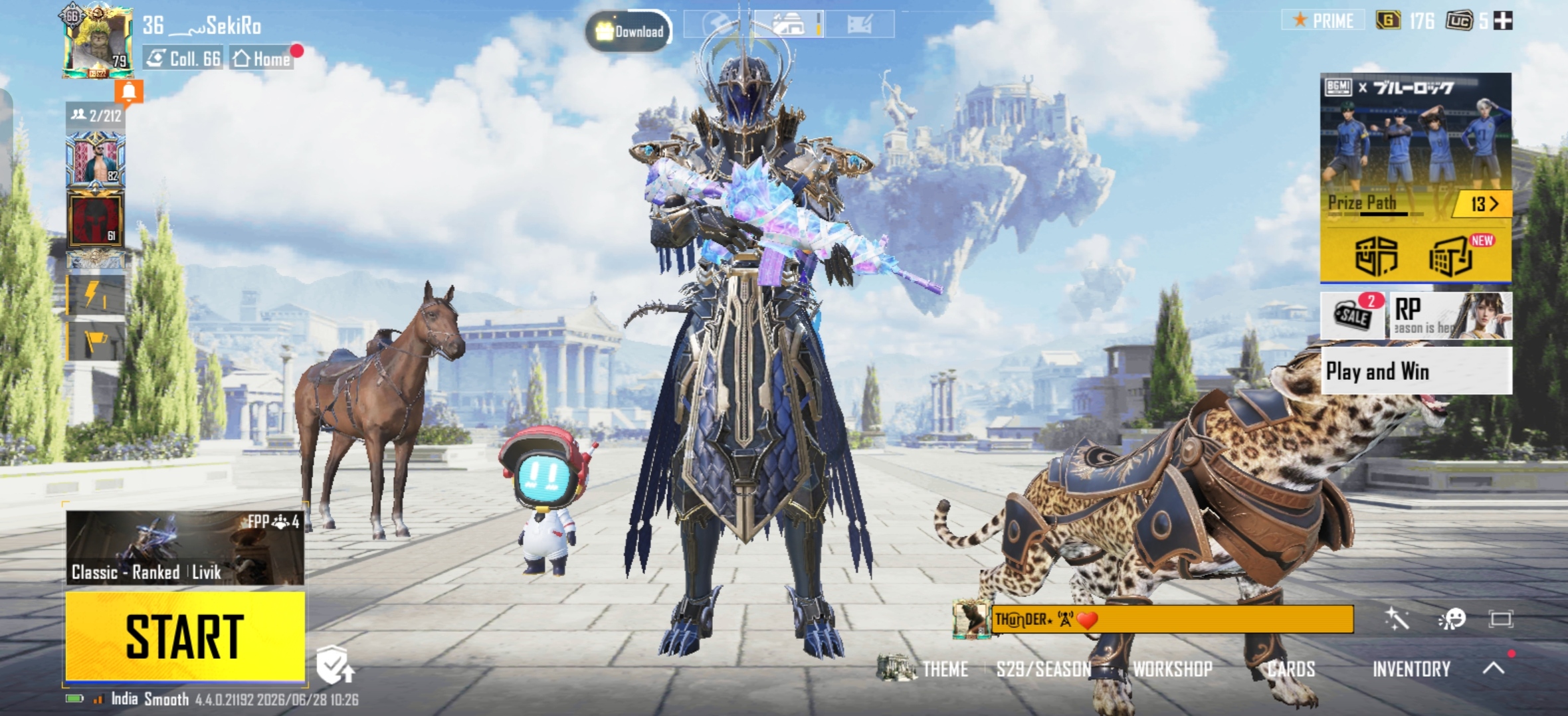 Multiple times Conqueror and Ultimate Royal title with great collection.