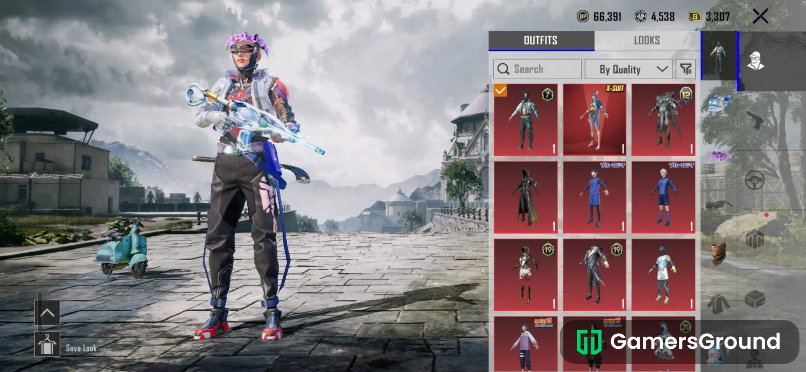ace account with x suit and gun skins