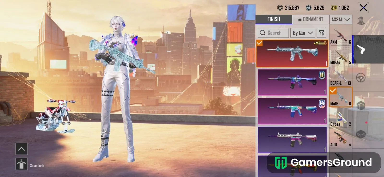 Conqueror m416 glacir full max mythic suit nade and scarl full upgradable
