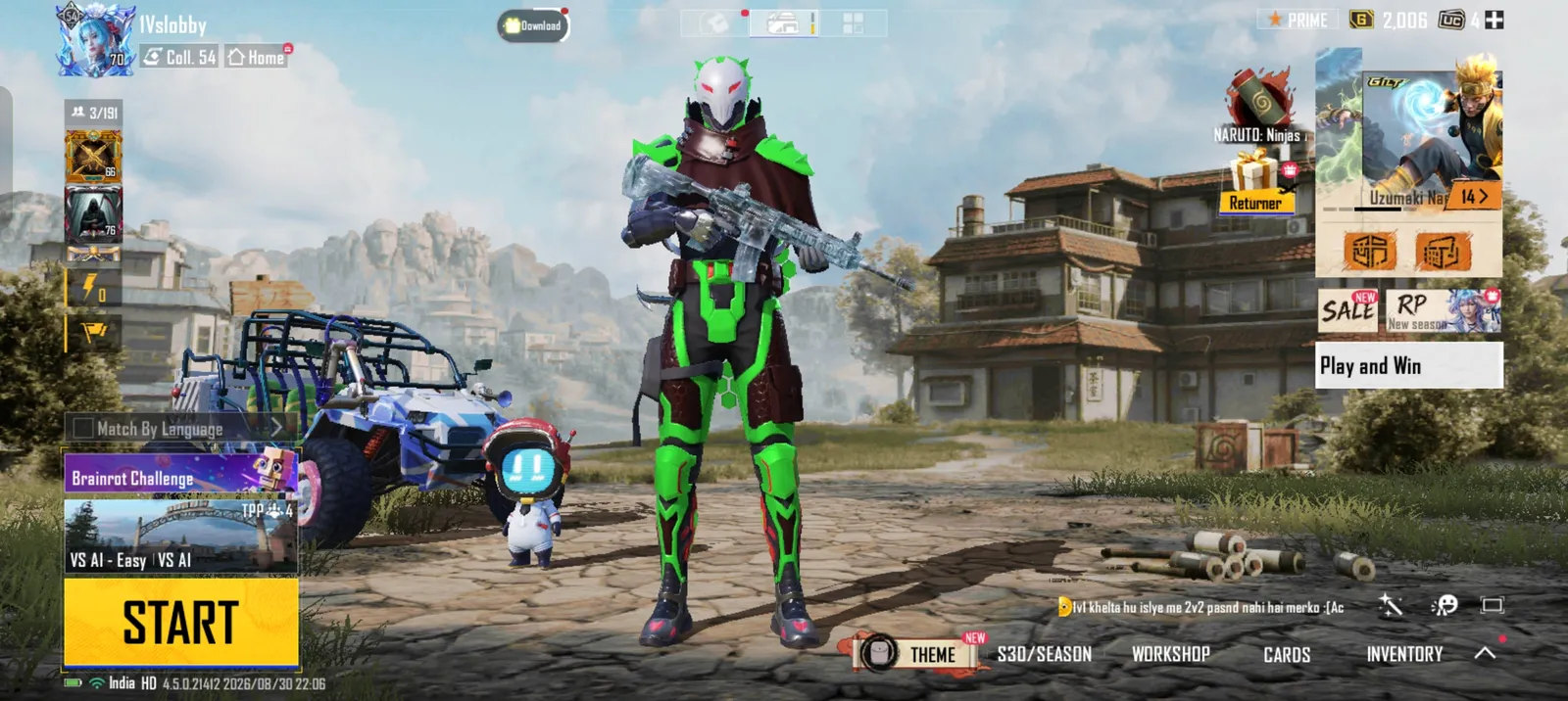 Bgmi account glacier level 4