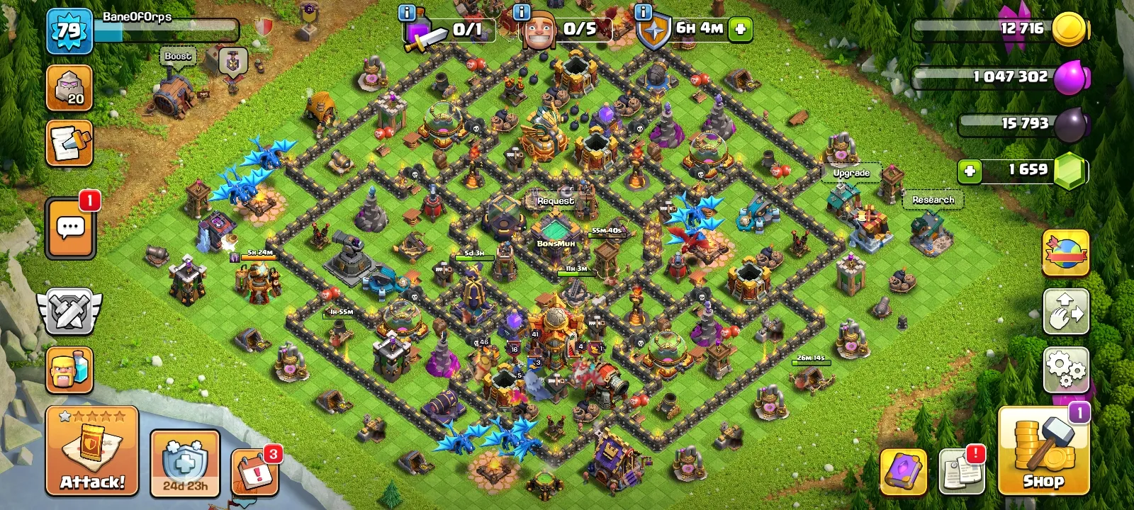 Town Hall 16 (Mid Rush)