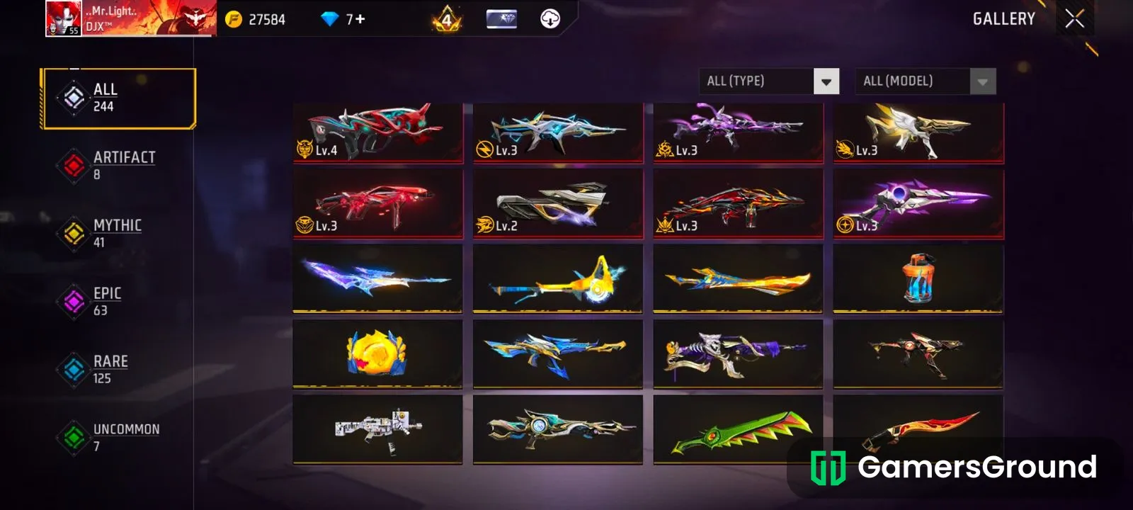 7 year old account with rare skin and collections