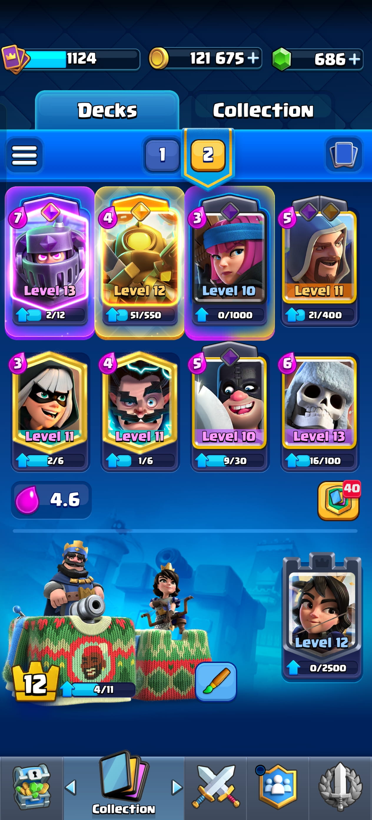 👑 PREMIUM CLASH ROYALE ACCOUNT FOR SALE | 🏆 6261 PB | Master I | Collection Lv.1124 | 💰 ₹2500