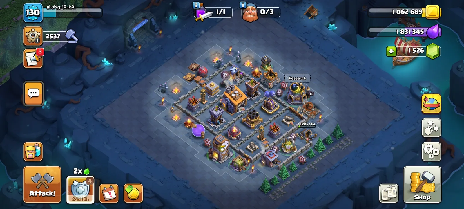 Very good base and good clan for war