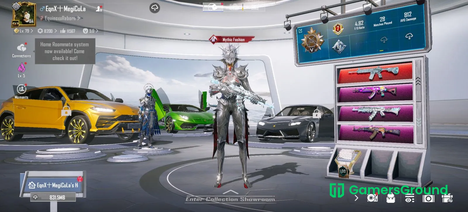 Multiple X suit, Many 4 star plus Weapons lab Gun upgraded Skins, Multiple Conqueror Titles