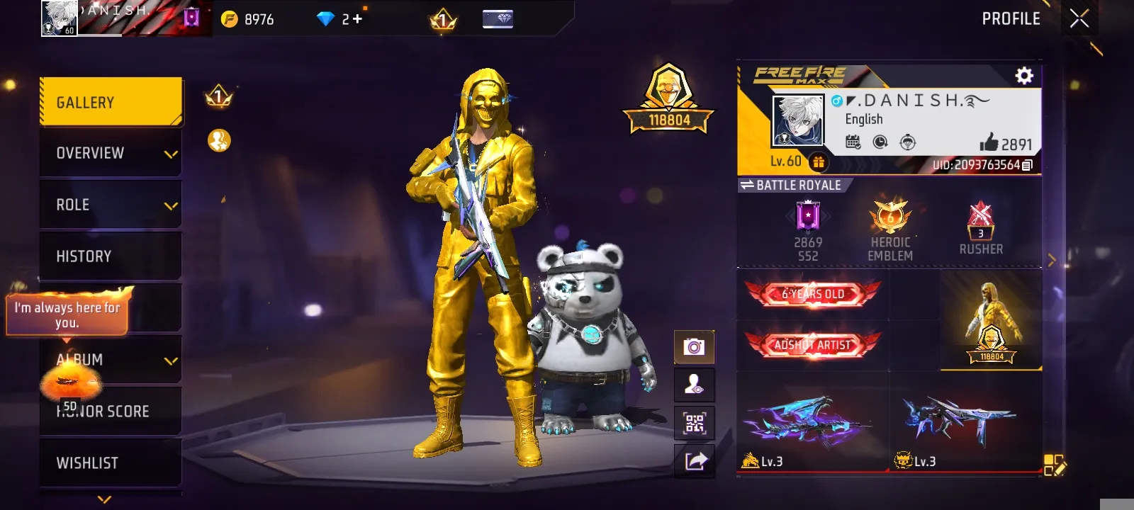 6 years old account with lots of rare items