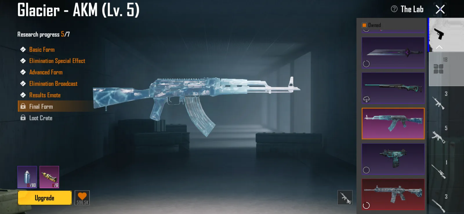 Xsuit-lvl-1,Glacier M416Max with 3x scoop,Galcier AkM Lvl-5& many rare outfits