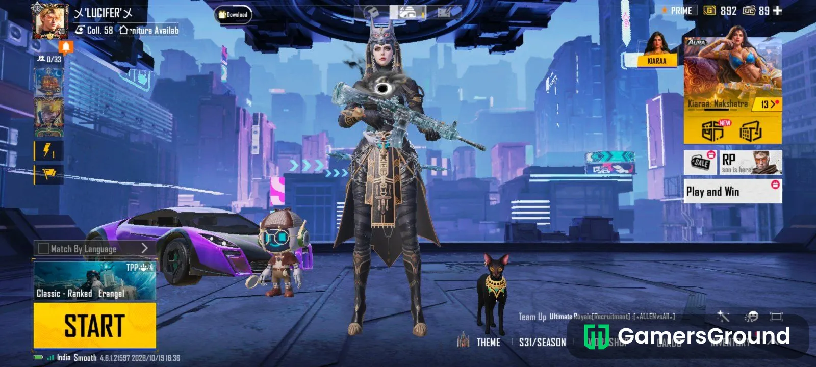 BGMI Rare Collection Account | Ghost Violet Supercar | 4 X-Suits | Triple Lv.5 Guns | 90+ Mythics | 22 Weapon Labs