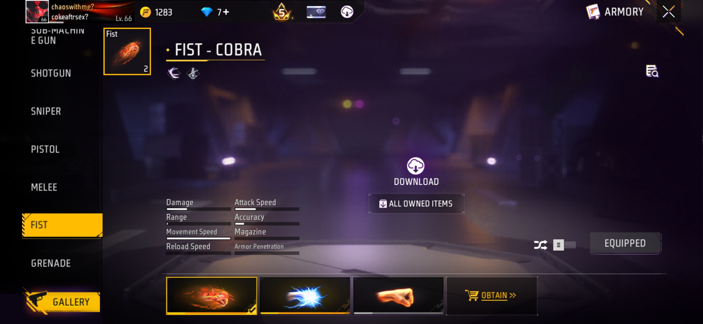 OG Free Fire Account | Rare Skins | India Server
