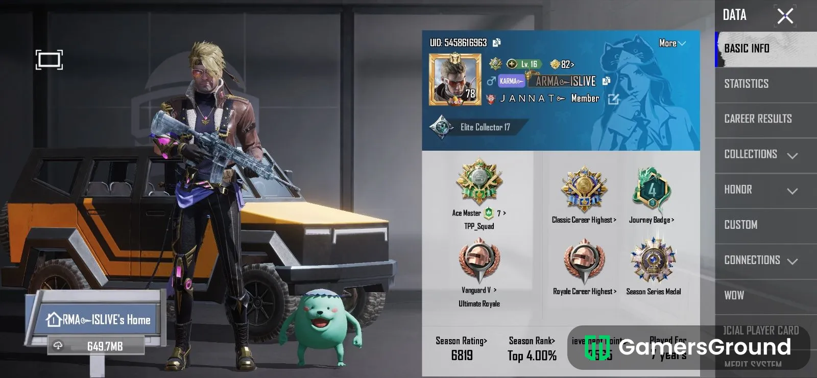 78 level account glaciar level 4 old account