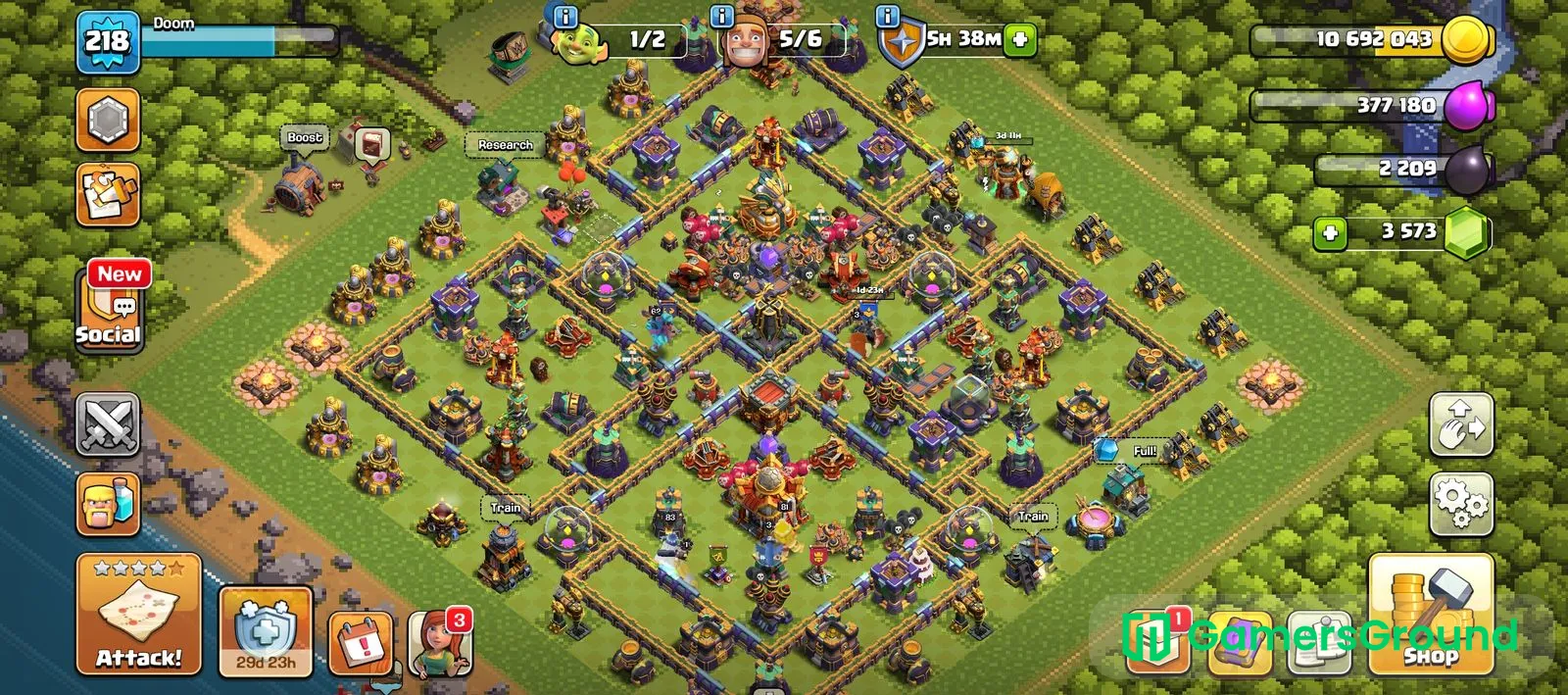 TH16 Lv.218 | AQ 83 BK 81 MP 62 GW 57 | Lv.21 Magic Mirror + 4x Epics 15+ | 4 Books 5 Runes | 627 Medals | 3.5k Gems | Pixel Set