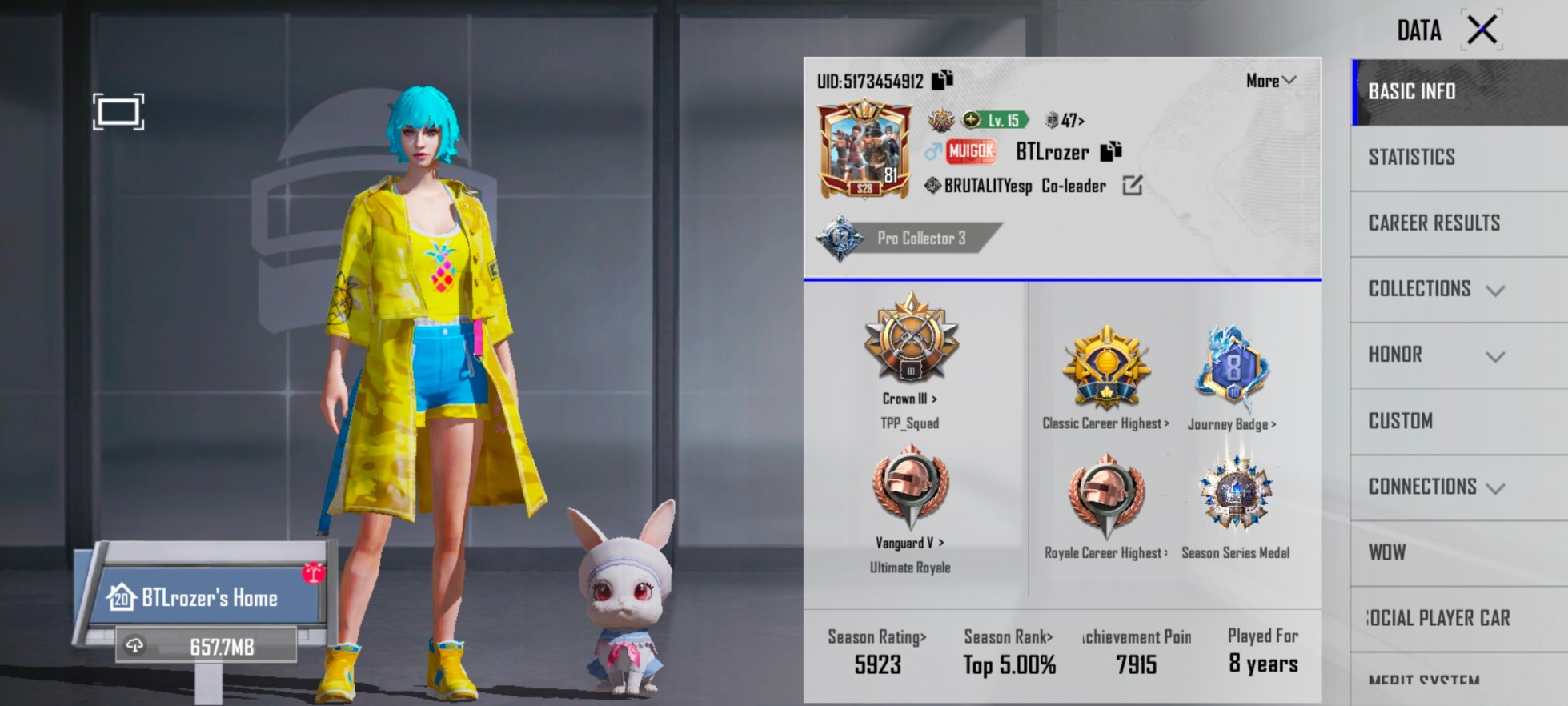 Account with 4 Star Xsuits Blood Raven and Dragovian Xsuits, with apollo cars and maxed Joker M416