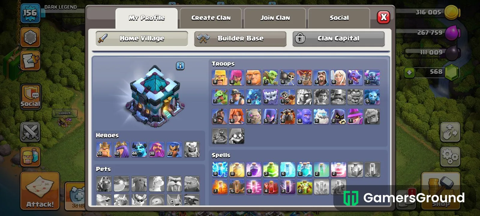 Lv.156 TH13 5star almost maxed