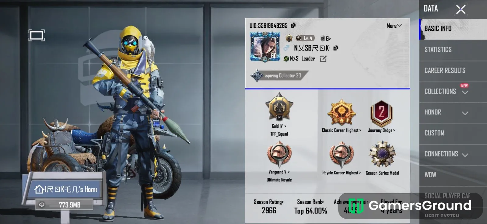Ace with upgraded skins