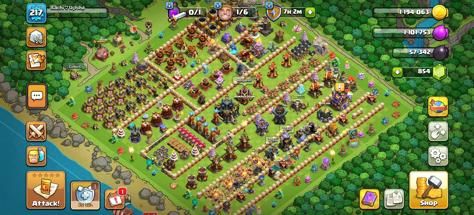 TH16 FULLY MAX Level 217 | Stacked Hero Equipments (Rocket Spear L27, Gauntlet/Spiky/Mirror L20) |Legendary Hero Skins & Rare Obstacles Collection