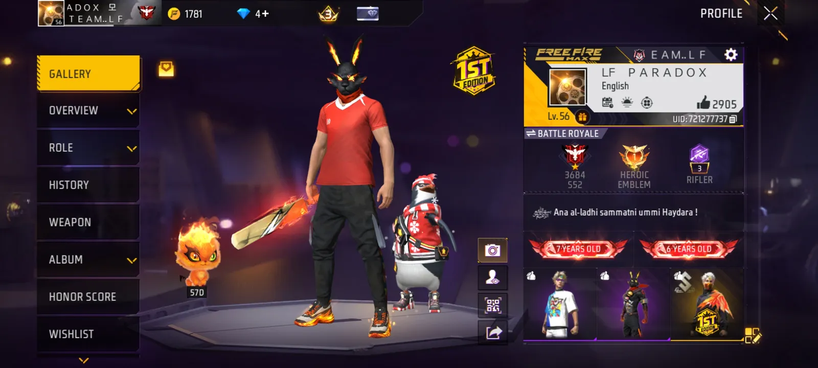 Level 56 like 2732 7 years old