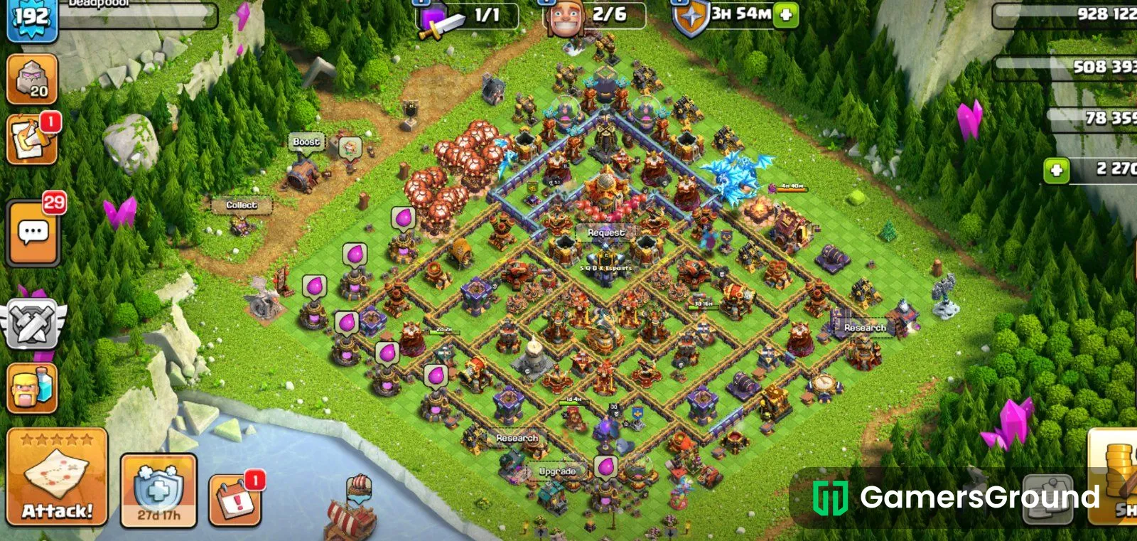 TH16 | Level 192 | 2,270 Gems | 1,066 War Stars | Developed Heroes | Strong Base