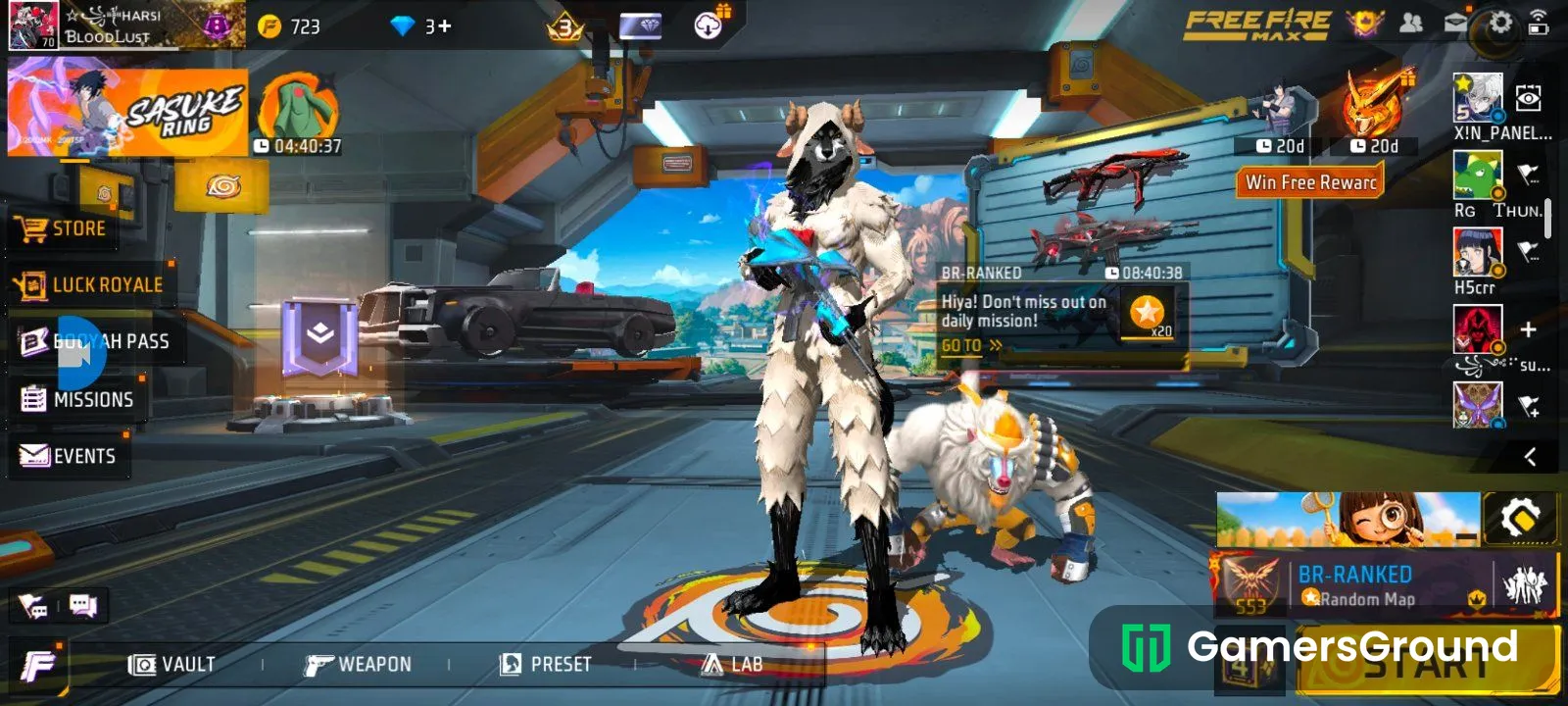 70 level id sale and evo skin and rare bundel