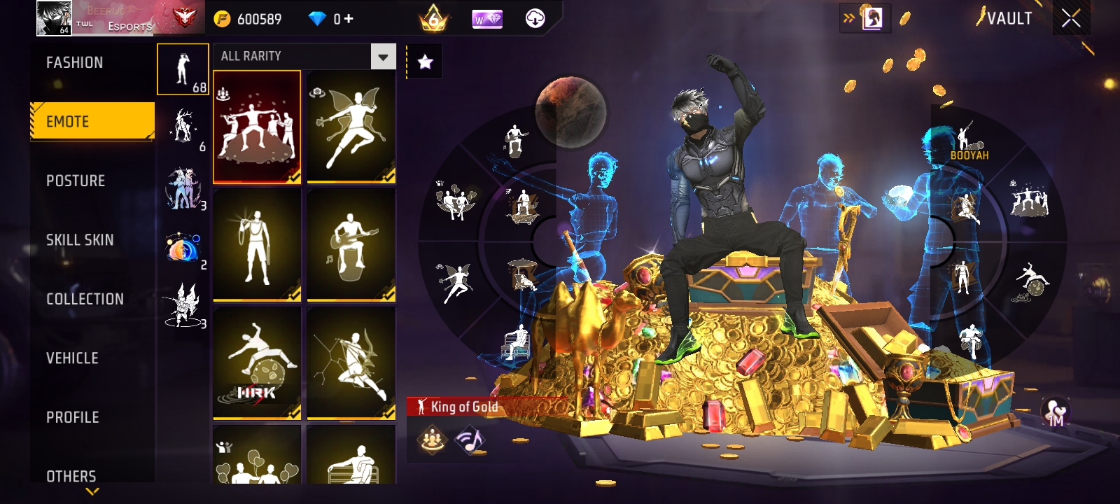 Special collection for anime lover, all naruto bundles, 5 evo gun skins, JJK bundles, EMOTE-68 ,