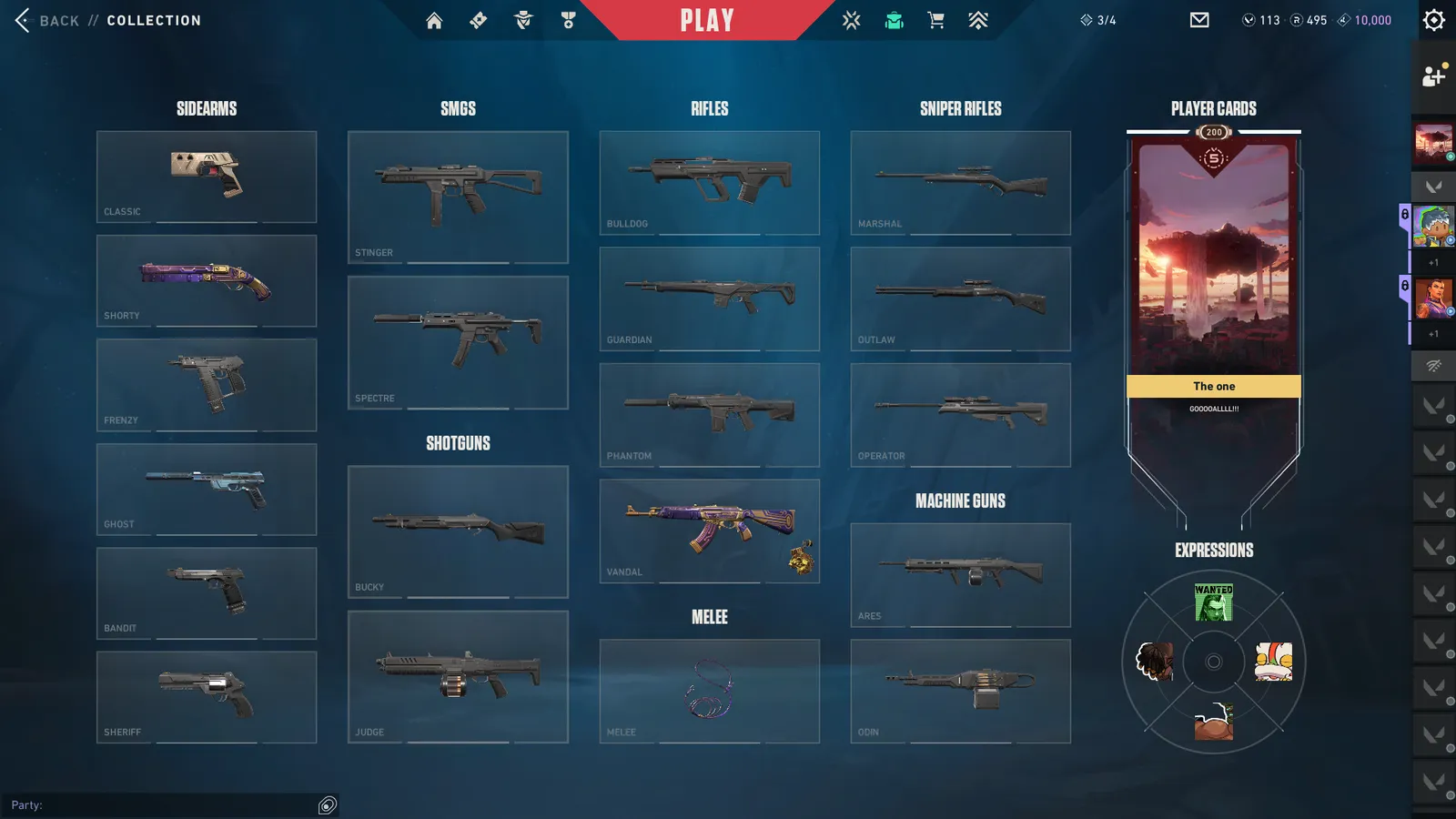 VALORANT LVL 200 | PLATINUM 1 | 10,000 VP | Neo Frontier Vandal + Ion Vandal + Lasso +  Neo Frontier Shorty