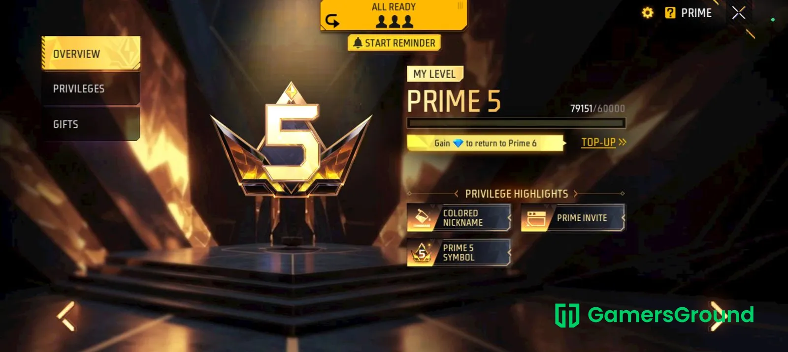 Best we'll maintain 72 level prime 6 account
