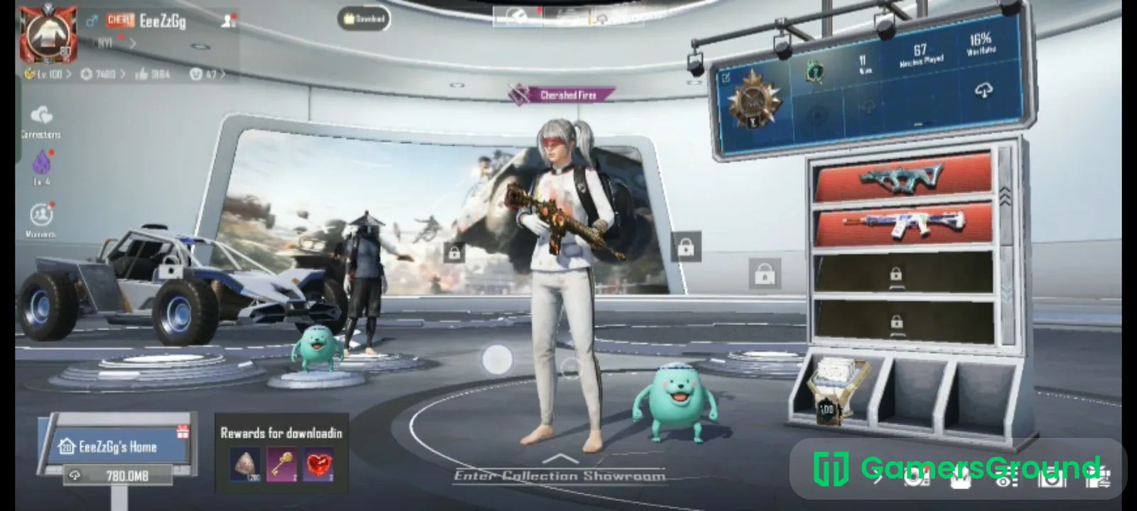 S12K AND M416 COMBO ID with WHITE COMMANDER SET + INFERNO HELMET (RARE ACCOUNT)